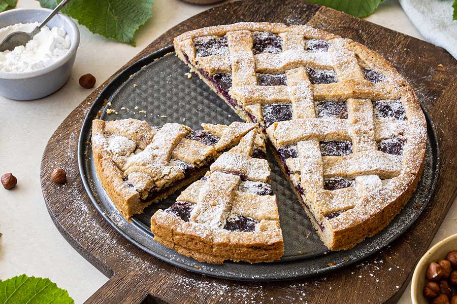 Linzertorte mit Crunchy Mandelmus